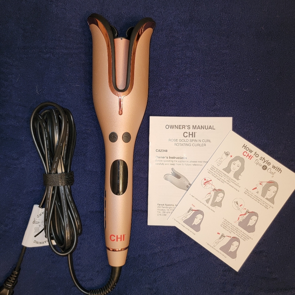 Chi Spin 'N Curl in Rose Gold